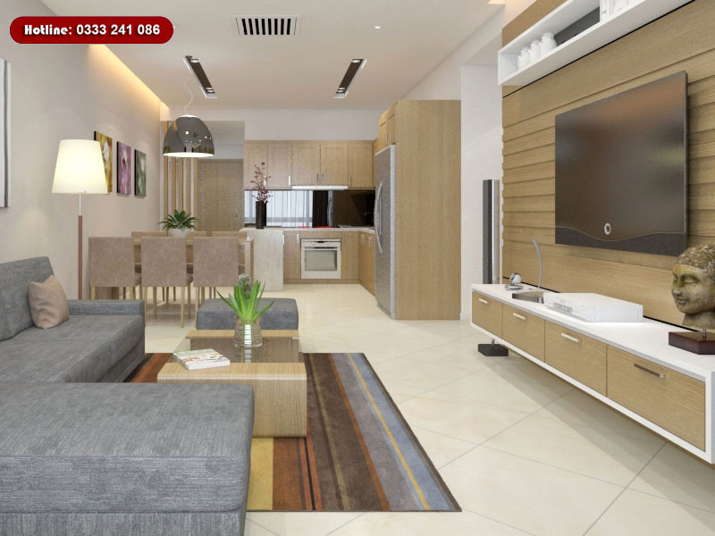 Thiết kế thi công nội thất phòng khách chung cư