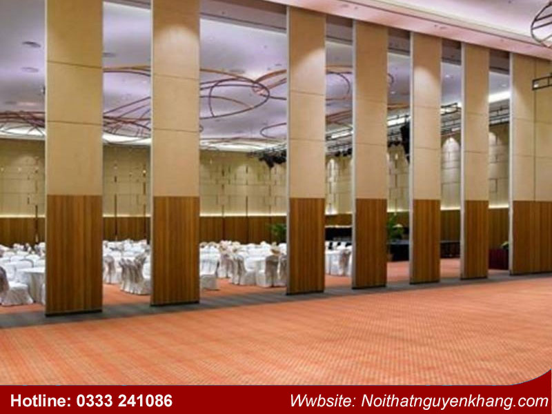 Vách ngăn di động gỗ Laminate